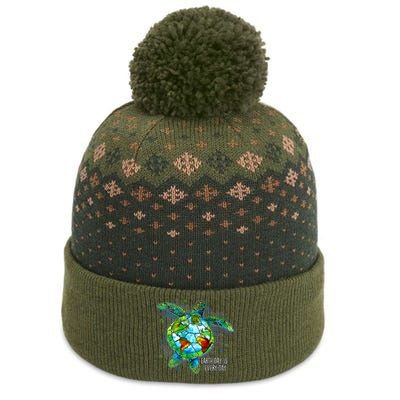 Earth Day 2024 Restore Recycle Sea Turtle Save The Planet The Baniff Cuffed Pom Beanie