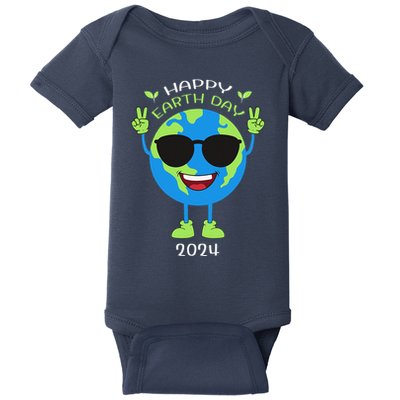 Earth Day 2024 Funny Earth Day Birthday Cute Baby Bodysuit