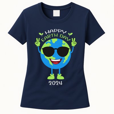 Earth Day 2024 Funny Earth Day Birthday Cute Womens T-Shirt
