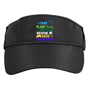 Earth Day 2024 Save Bees Rescue Animals Plant Trees Recycle Adult Drive Performance Visor