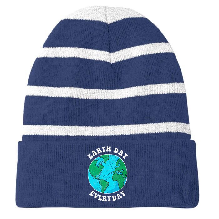 Earth Day 2023 Pocket Design Earth Day Everyday Striped Beanie with Solid Band