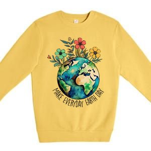 Earth Day 2024 Funny Earth Day Make Everyday Earth Day Premium Crewneck Sweatshirt