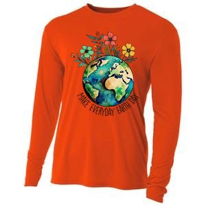 Earth Day 2024 Funny Earth Day Make Everyday Earth Day Cooling Performance Long Sleeve Crew