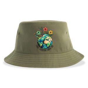 Earth Day 2024 Funny Earth Day Make Everyday Earth Day Sustainable Bucket Hat