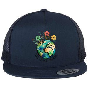 Earth Day 2024 Funny Earth Day Make Everyday Earth Day Flat Bill Trucker Hat