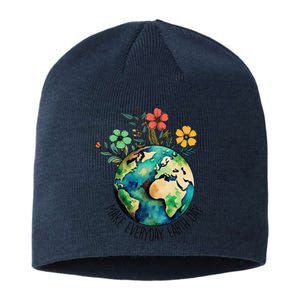 Earth Day 2024 Funny Earth Day Make Everyday Earth Day Sustainable Beanie