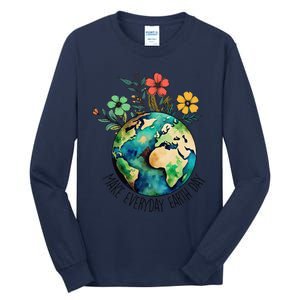 Earth Day 2024 Funny Earth Day Make Everyday Earth Day Tall Long Sleeve T-Shirt