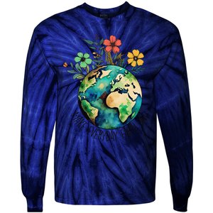 Earth Day 2024 Funny Earth Day Make Everyday Earth Day Tie-Dye Long Sleeve Shirt