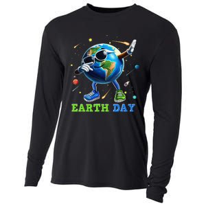 Earth Day 2024 Funny Earth Day Dab Cooling Performance Long Sleeve Crew