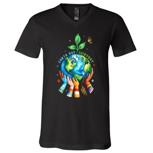 Earth Day 2024 Everyday Protect Environment Save The Planet V-Neck T-Shirt