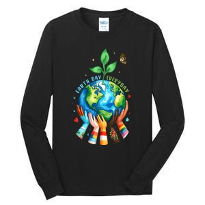 Earth Day 2024 Everyday Protect Environment Save The Planet Tall Long Sleeve T-Shirt