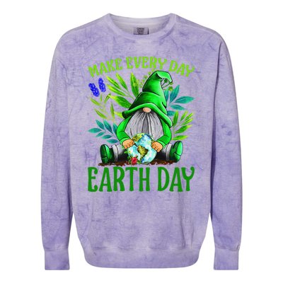 Earth Day 2024 Make Earth Day Every Day Colorblast Crewneck Sweatshirt