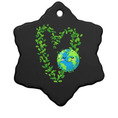 Earth Day 2024 Heart Earth Day Love Ceramic Star Ornament