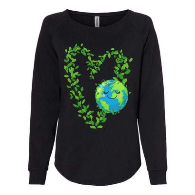 Earth Day 2024 Heart Earth Day Love Womens California Wash Sweatshirt