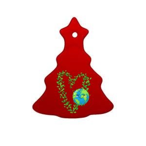 Earth Day 2024 Heart Earth Day Love Ceramic Tree Ornament