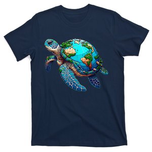 Earth Day 2024 Restore Earth Sea Turtle Art Save The Planet T-Shirt