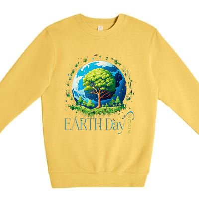 Earth Day 2024 Environmental International Awareness Premium Crewneck Sweatshirt