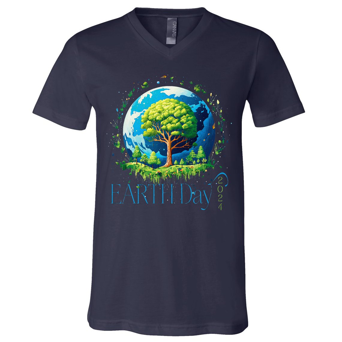 Earth Day 2024 Environmental International Awareness V-Neck T-Shirt