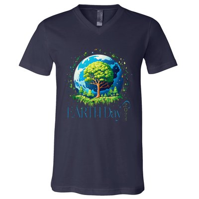 Earth Day 2024 Environmental International Awareness V-Neck T-Shirt