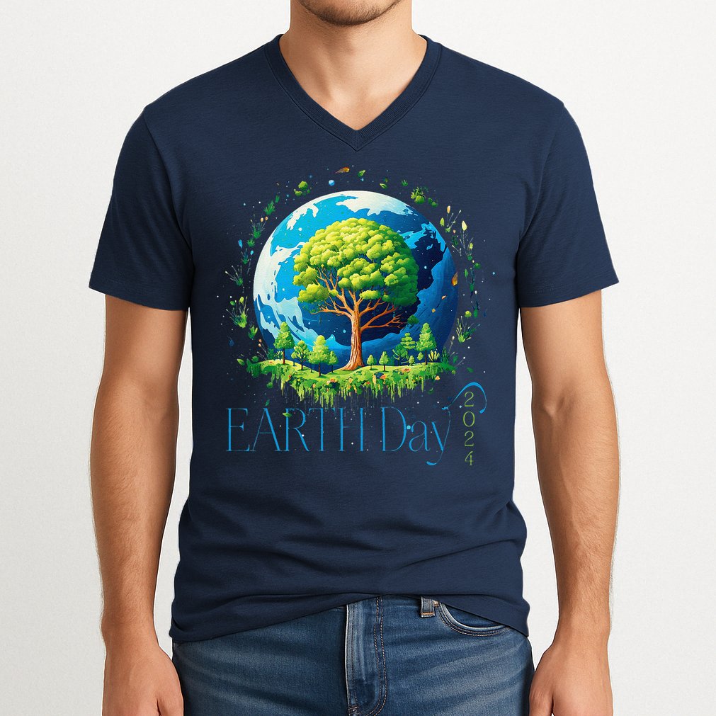 Earth Day 2024 Environmental International Awareness V-Neck T-Shirt