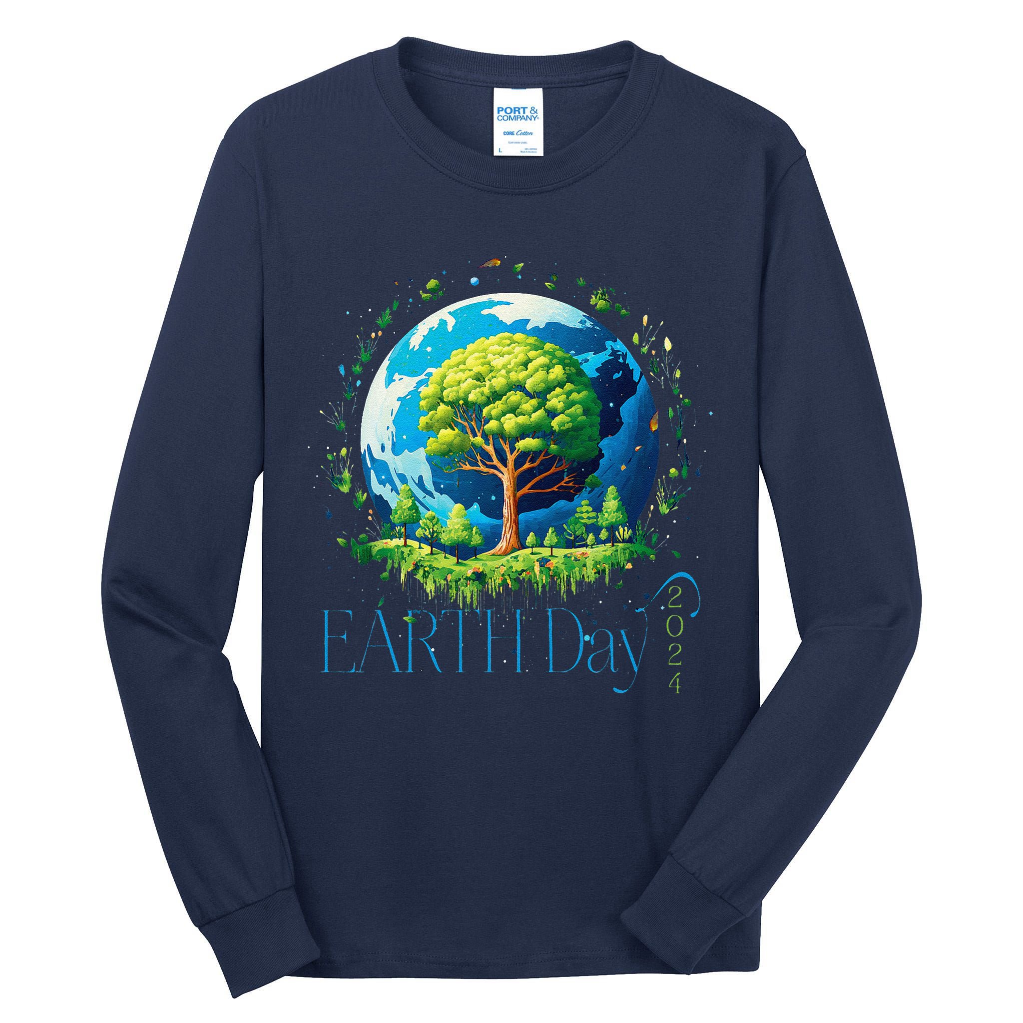 Earth Day 2024 Environmental International Awareness Tall Long Sleeve T-Shirt