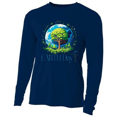 Earth Day 2024 Environmental International Awareness Cooling Performance Long Sleeve Crew