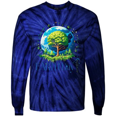 Earth Day 2024 Environmental International Awareness Tie-Dye Long Sleeve Shirt