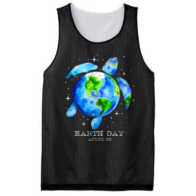 Earth Day 22 April 2024 Restore Earth Sea Turtle Art Save The Planet Mesh Reversible Basketball Jersey Tank