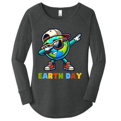 Earth Day 2024 Funny Earth Day Dab Women's Perfect Tri Tunic Long Sleeve Shirt