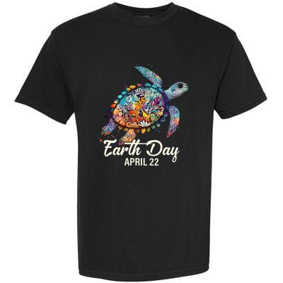 Earth Day 2024 Restore Earth Sea Turtle Art Save The Planet Garment-Dyed Heavyweight T-Shirt