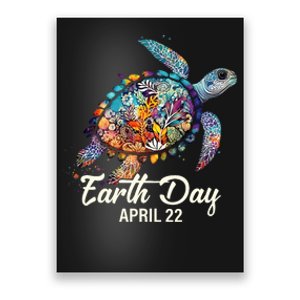 Earth Day 2024 Restore Earth Sea Turtle Art Save The Planet Poster