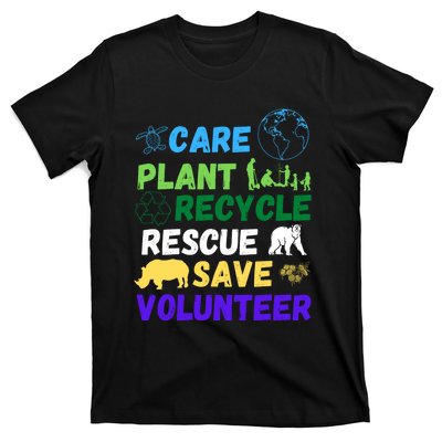 Earth Day 2024 Save Bees Rescue Animals Plant Trees Recycle T-Shirt