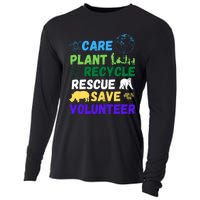 Earth Day 2024 Save Bees Rescue Animals Plant Trees Recycle Cooling Performance Long Sleeve Crew