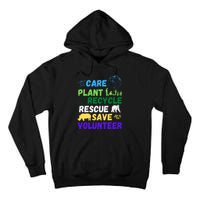 Earth Day 2024 Save Bees Rescue Animals Plant Trees Recycle Tall Hoodie