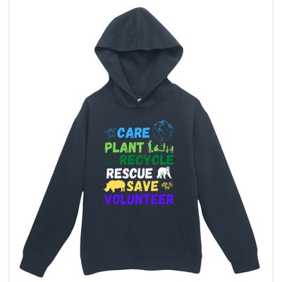 Earth Day 2024 Save Bees Rescue Animals Plant Trees Recycle Urban Pullover Hoodie