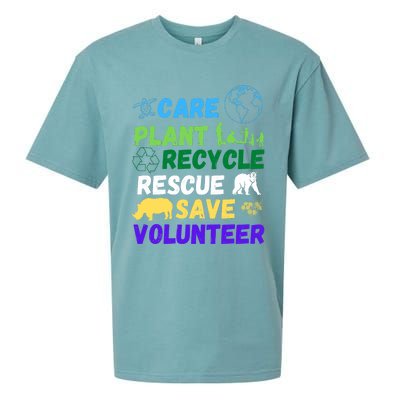 Earth Day 2024 Save Bees Rescue Animals Plant Trees Recycle Sueded Cloud Jersey T-Shirt