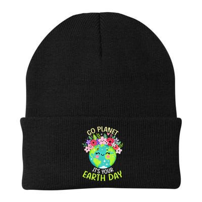 Earth Day 2025 Flower Cute Go Planet Its Your Earth Day Gift Knit Cap Winter Beanie