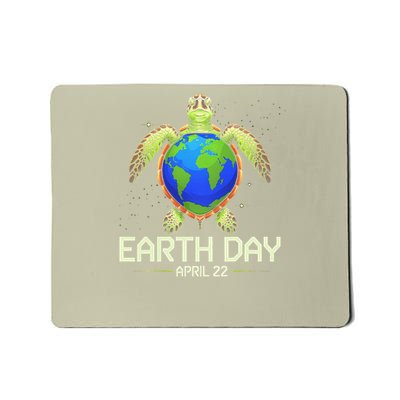 Earth Day 2025 Restore Earth Sea Turtle Art Save the Planet Mousepad