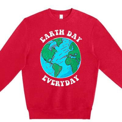 Earth Day 2023 Pocket Design Earth Day Everyday Premium Crewneck Sweatshirt