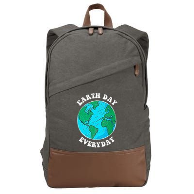 Earth Day 2023 Pocket Design Earth Day Everyday Cotton Canvas Backpack