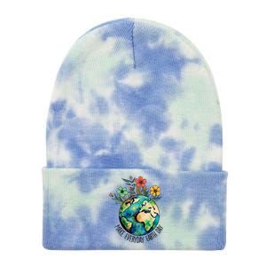 Earth Day 2024 Funny Earth Day Make Everyday Earth Day Tie Dye 12in Knit Beanie