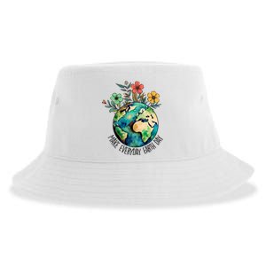 Earth Day 2024 Funny Earth Day Make Everyday Earth Day Sustainable Bucket Hat