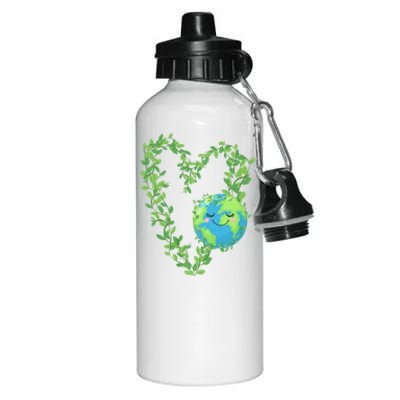 Earth Day 2024 Heart Earth Day Aluminum Water Bottle 