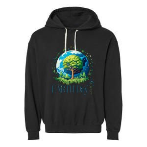 Earth Day 2024 Environmental International Awareness Garment-Dyed Fleece Hoodie