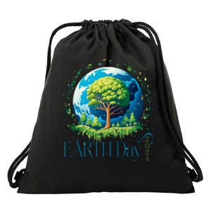 Earth Day 2024 Environmental International Awareness Drawstring Bag