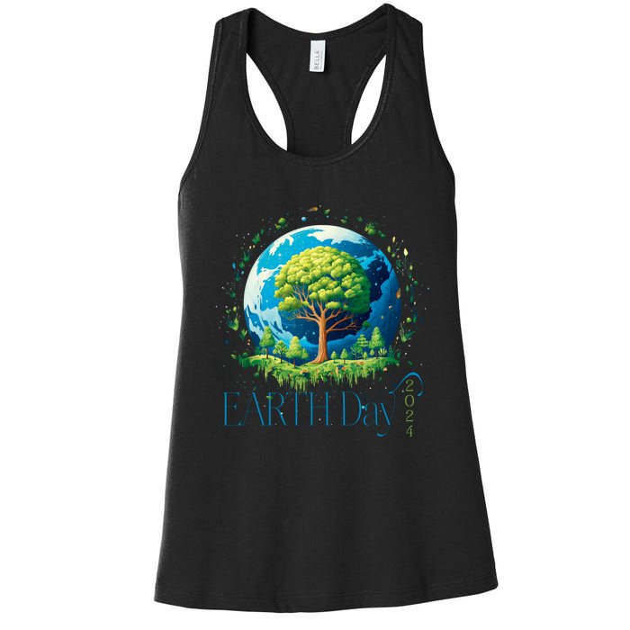 Earth Day 2024 Environmental International Awareness Women's Racerback Tank