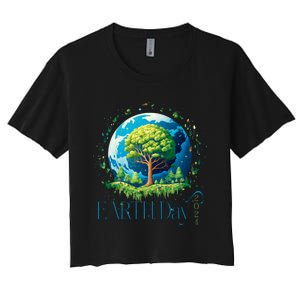 Earth Day 2024 Environmental International Awareness Women's Crop Top Tee