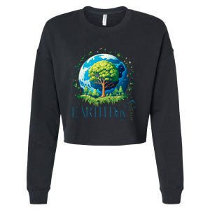 Earth Day 2024 Environmental International Awareness Cropped Pullover Crew