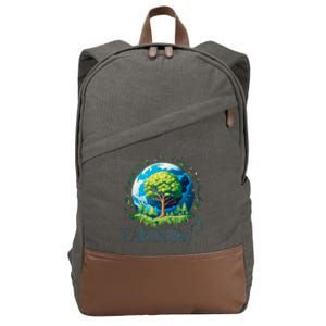 Earth Day 2024 Environmental International Awareness Cotton Canvas Backpack