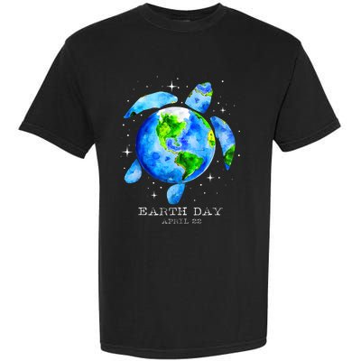 Earth Day 2024 Restore Earth Sea Turtle Art Save The Planet Garment-Dyed Heavyweight T-Shirt